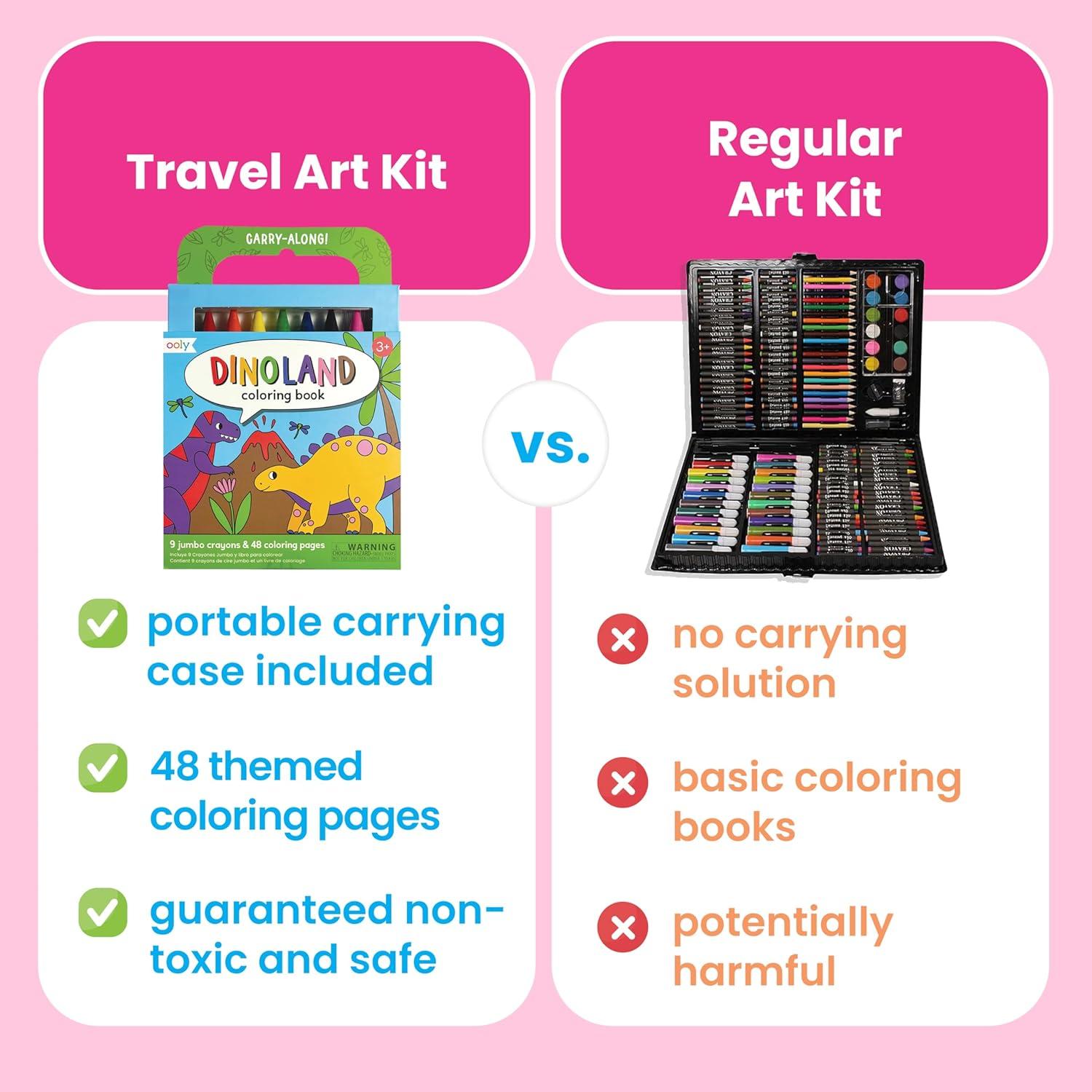 image:imageOoly x Peanuts Travel Art Kit with 9 Jumbo Crayons amp 48 Themed Coloring Pages amp Case for Easy Traveling Art Creation Perfect Airplane amp Road Trip Activities for KidsUnicorn Pals