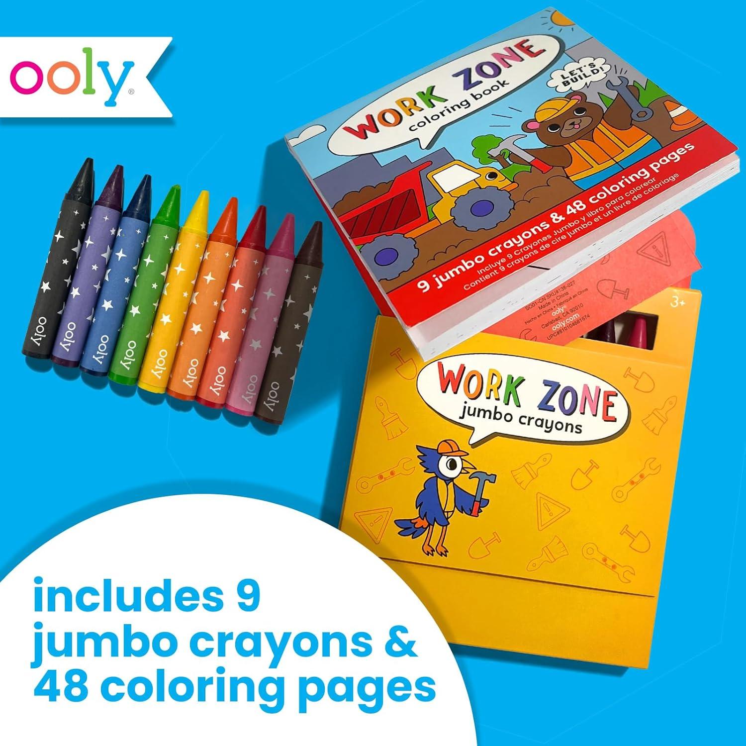 image:imageOoly x Peanuts Travel Art Kit with 9 Jumbo Crayons amp 48 Themed Coloring Pages amp Case for Easy Traveling Art Creation Perfect Airplane amp Road Trip Activities for KidsWork Zone