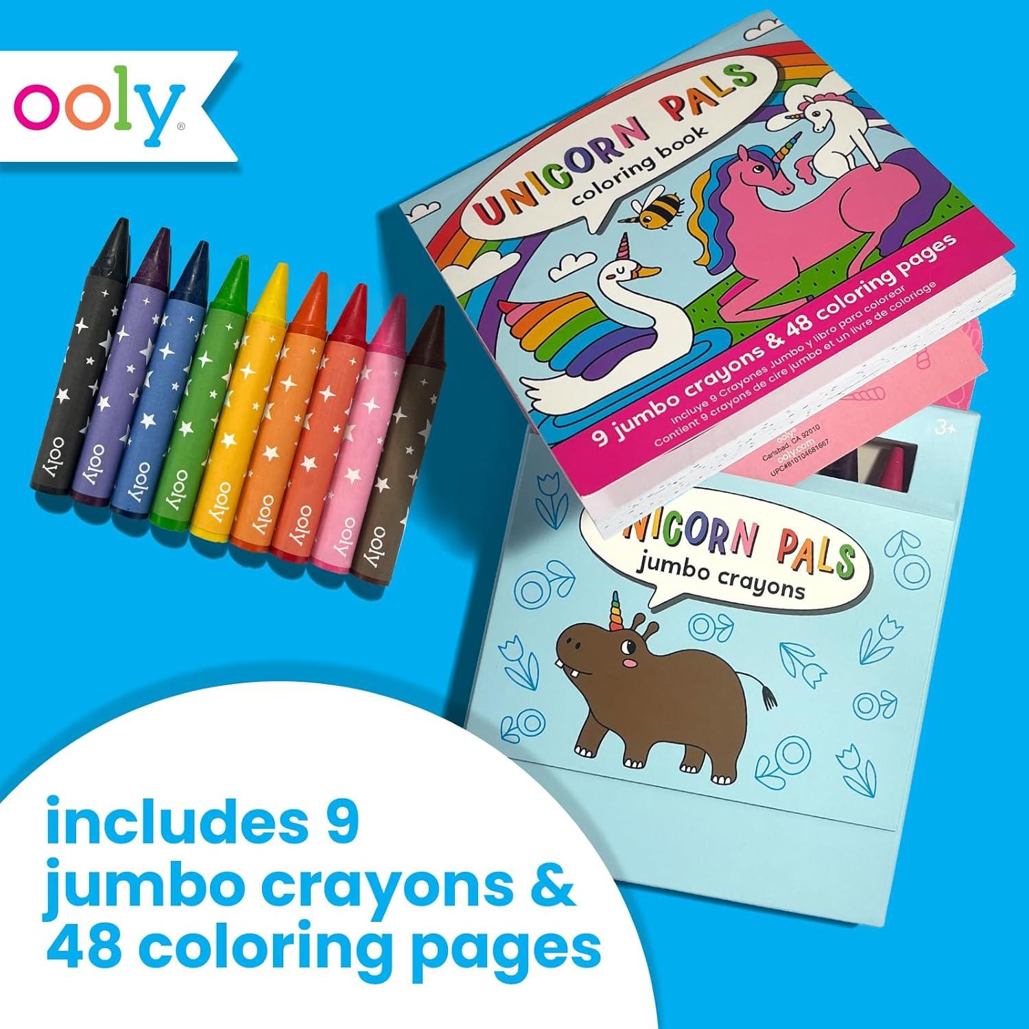 image:imageOoly x Peanuts Travel Art Kit with 9 Jumbo Crayons amp 48 Themed Coloring Pages amp Case for Easy Traveling Art Creation Perfect Airplane amp Road Trip Activities for KidsUnicorn Pals