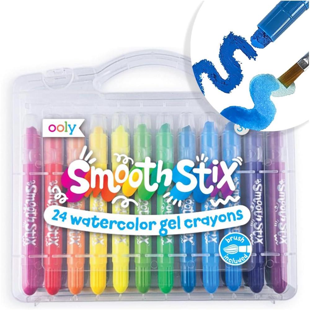 image:imageOOLY 13357 Sparkle Gel Crayons Set of 12Smooth Stix Watercolor Gel Crayons