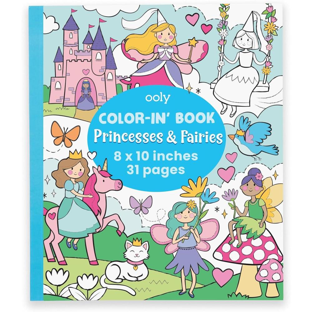 image:imageOOLY Coloring Book for Toddlers Fun Activity Coloring Pages for Kids 31 Perforated Pages 8x10 to Hang Great Kids Activities for School Birthday Parties Road Trips My First OppositesPrincesses Fairies