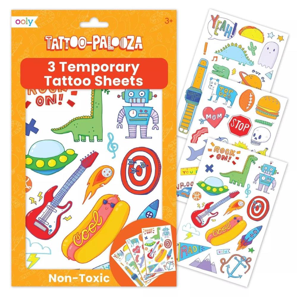 image:imageOoly 50 Glitter Temporary Tattoos For Kids Safe amp NonToxic Temporary Tattoo Party Favors Gifts for Kids Great Goodie Bag Stuffers amp Fun Birthday Decorations Doodle WorldAwesome Doodles