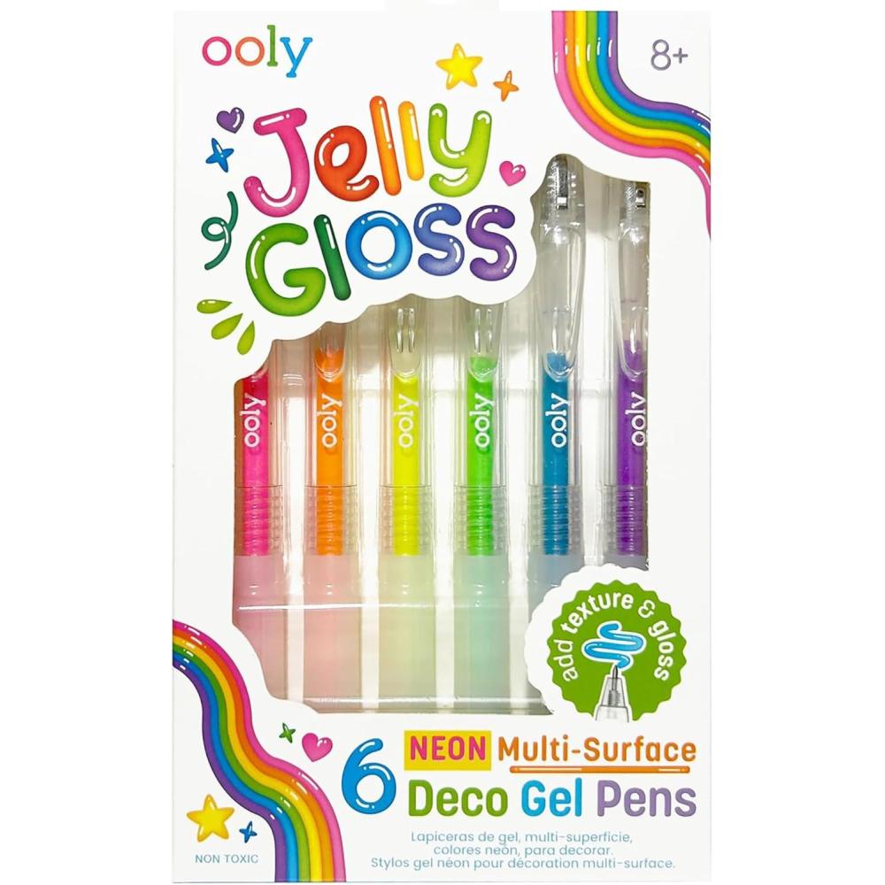 image:imageOoly 6 Colors in 1 Gel Pen Retractable Gel Pen with 6 Unique Colors 07mm Nib for Fine Lines Clickable and Smooth for Writing and Doodling School SuppliesJelly Gloss Deco Multi Surface
