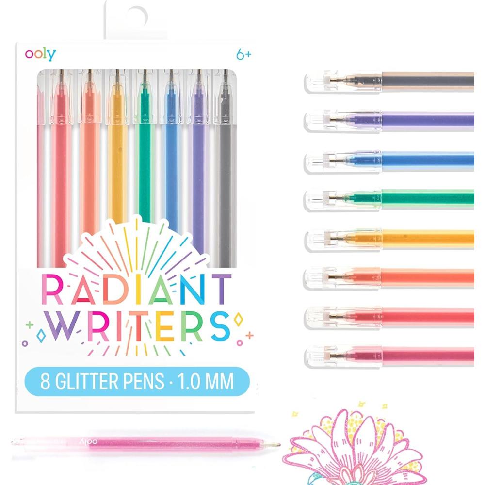 image:imageOoly 6 Colors in 1 Gel Pen Retractable Gel Pen with 6 Unique Colors 07mm Nib for Fine Lines Clickable and Smooth for Writing and Doodling School SuppliesRadiant Glitter