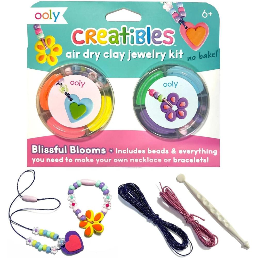 image:imageOoly Air Dry Clay for Kids 24 Colors Modeling Clay with 3 Shaping Tools Play Dough Gifts for Kids Craft Supplies Creatibles6 Colors Jewelry Kit