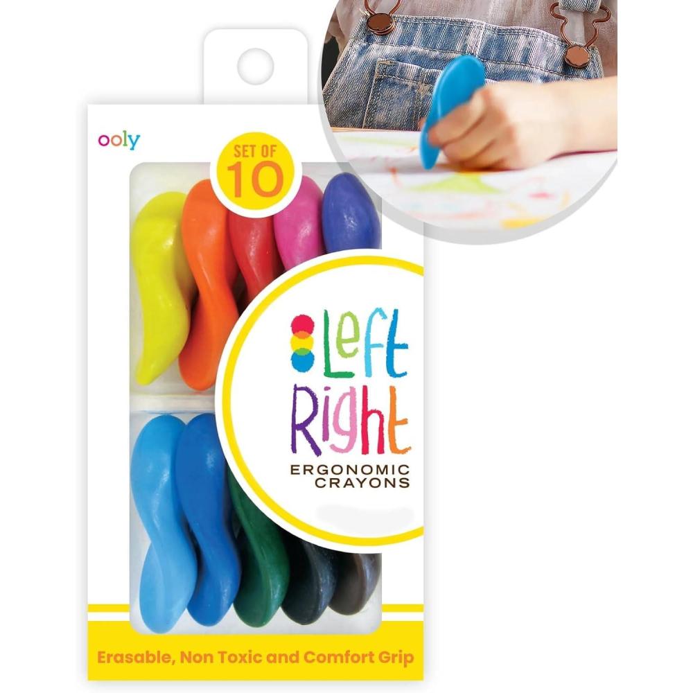 image:imageOoly Yummy Yummy Scented Twist Up Crayons for Kids Set of 10 NonToxic Fruit Scented TwistUp Crayon Set Ages 3Left Right Crayons