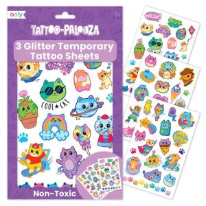 image:imageOoly 50 Glitter Temporary Tattoos For Kids Safe amp NonToxic Temporary Tattoo Party Favors Gifts for Kids Great Goodie Bag Stuffers amp Fun Birthday Decorations  Doodle WorldColorful Cats