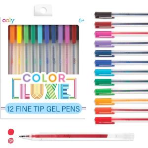 image:imageOoly 6 Colors in 1 Gel Pen Retractable Gel Pen with 6 Unique Colors 07mm Nib for Fine Lines Clickable and Smooth for Writing and Doodling School SuppliesColor Luxe