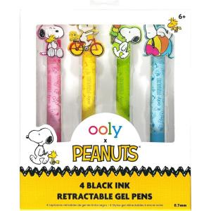 image:imageOoly 6 Colors in 1 Gel Pen Retractable Gel Pen with 6 Unique Colors 07mm Nib for Fine Lines Clickable and Smooth for Writing and Doodling School SuppliesPeanuts Retractable Gel Pens  Set of 4