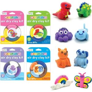 image:imageOoly Air Dry Clay for Kids 24 Colors Modeling Clay with 3 Shaping Tools Play Dough Gifts for Kids Craft Supplies  Creatibles16 Colors Expansion Set