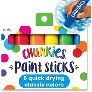 image:imageOoly Chunkies 6 Neon Paint Sticks For Kids Tempera Paint Sticks Neon Colors Set No Mess Quick Drying Art Supplies for Toddlers and KidsClassic