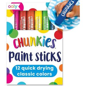 image:imageOoly Chunkies 6 Neon Paint Sticks For Kids Tempera Paint Sticks Neon Colors Set No Mess Quick Drying Art Supplies for Toddlers and KidsClassic Extended