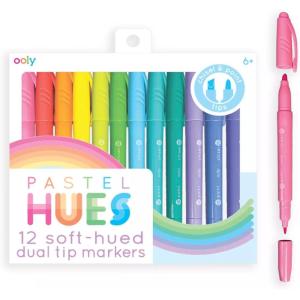 image:imageOoly Color Layers Double Sided Markers  Set of 8 Colored Markers 16 Colors Chisel and Point Tip on Each Marker for Kids Art Supplies and Stationery SetPastel