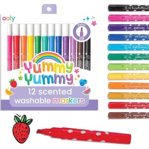 image:imageOoly Color Layers Double Sided Markers  Set of 8 Colored Markers 16 Colors Chisel and Point Tip on Each Marker for Kids Art Supplies and Stationery SetYummy Yummy Fruit Scented Markers