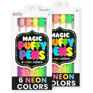 image:imageOoly Puffy Paint Neon Gel Pens Set of 6 amp Sketchbook Bundle 3D Foam Texture Painting Magic Puffy Pen Creative and Fun Pens for Kids Arts and Crafts Drawing SuppliesPuffy Pens 2 Pack