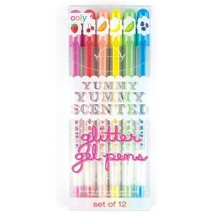 image:imageOoly Scented Yummy Yummy Glitter Gel Pens Set of 12100mm NIB Scented Glitter Pens for Kids and Adults Art and Stationery SuppliesGlitter Pens Plastic Package