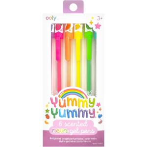 image:imageOoly Scented Yummy Yummy Glitter Gel Pens Set of 12100mm NIB Scented Glitter Pens for Kids and Adults Art and Stationery SuppliesNeon  Set of 6
