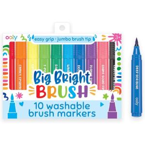 image:imageOoly Thick Toddler Markers with Jumbo Grip Mighty Mega Triangle Tip Markers for Toddlers with Jumbo Barrel Perfect for Little Hands  TRIANGLE TIPBrush Tip