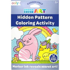 image:imageOoly Undercover Art Hidden Pattern Coloring Activity Art Cards  12 Unique and Fun Designs NonToxic Coloring Gifts for Kids Activity Kit for Travel  Dino TalesGarden Pals