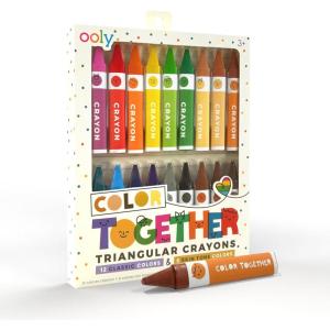 image:imageOoly Yummy Yummy Scented Twist Up Crayons for Kids  Set of 10 NonToxic Fruit Scented TwistUp Crayon Set Ages 3Color Together Triangular