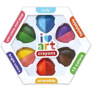 image:imageOoly Yummy Yummy Scented Twist Up Crayons for Kids  Set of 10 NonToxic Fruit Scented TwistUp Crayon Set Ages 3Heart Crayons