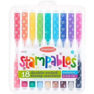 image:imageOoly x Peanuts DoubleSided Stamping Markers with Peanuts Characters and Brush Tips Stamps include Snoopy Woodstock Charlie Brown and MoreScented