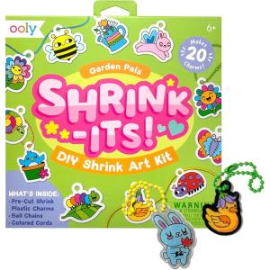 image:imageOoly x Peanuts Snoopy 34 PC DIY Shrinking Art Kit for Kids with Markers 20 Plastic Pre Cut Charms and More No Mess Creative Activity Jewelry Making KitGarden Pals