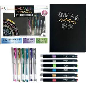 image:imageOoly x Peanuts Snoopy School Coloring Travel Kit 60Page Activity Book with Coloring Sheets 4 DoubleEnded Markers  8 Colors 2 Sticker Sheets Puzzles amp Games Snoopy amp Charlie Brown Art SetMetallic Coloring Kit