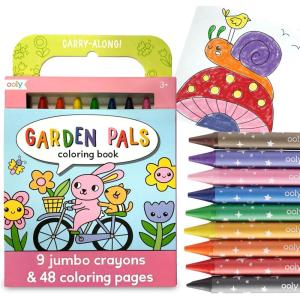 image:imageOoly x Peanuts Travel Art Kit with 9 Jumbo Crayons amp 48 Themed Coloring Pages amp Case for Easy Traveling Art Creation Perfect Airplane amp Road Trip Activities for KidsGarden Pals