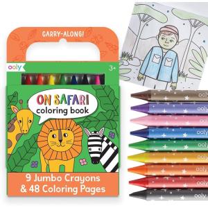 image:imageOoly x Peanuts Travel Art Kit with 9 Jumbo Crayons amp 48 Themed Coloring Pages amp Case for Easy Traveling Art Creation Perfect Airplane amp Road Trip Activities for KidsSafari