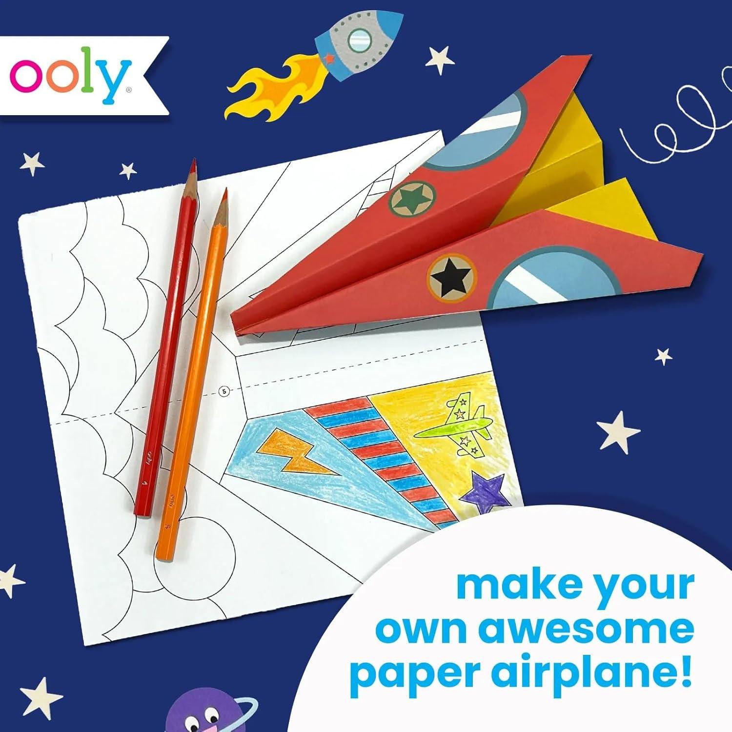 image:imageOoly DIY Paper Kit 24 Fortune Teller Designs amp Stickers Kit Includes 12 Completed 6 Blank and 6 Colorin Folding Fortune Teller Activity Gifts for KidsPaper Air Planes Kit