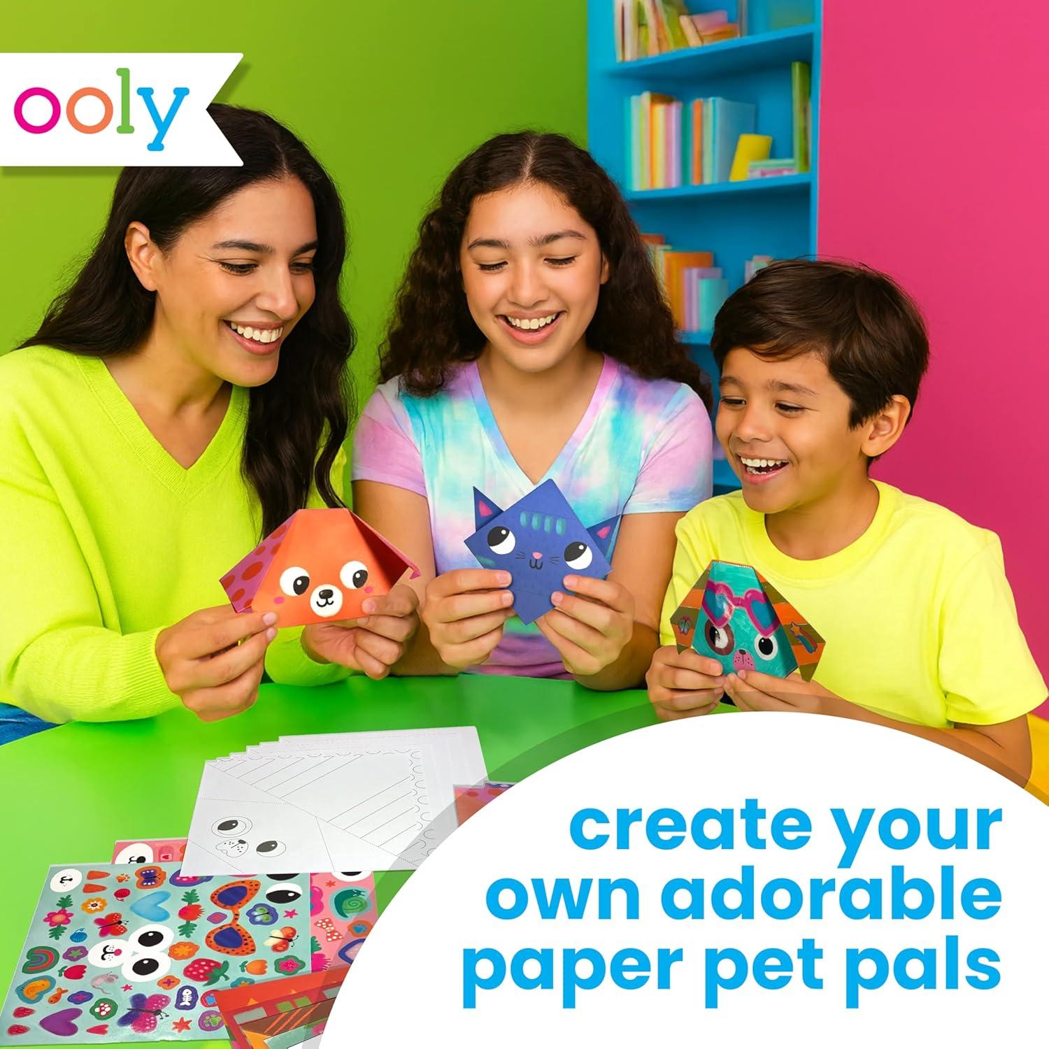 image:imageOoly DIY Paper Kit 24 Fortune Teller Designs amp Stickers Kit Includes 12 Completed 6 Blank and 6 Colorin Folding Fortune Teller Activity Gifts for KidsOrigami Pets