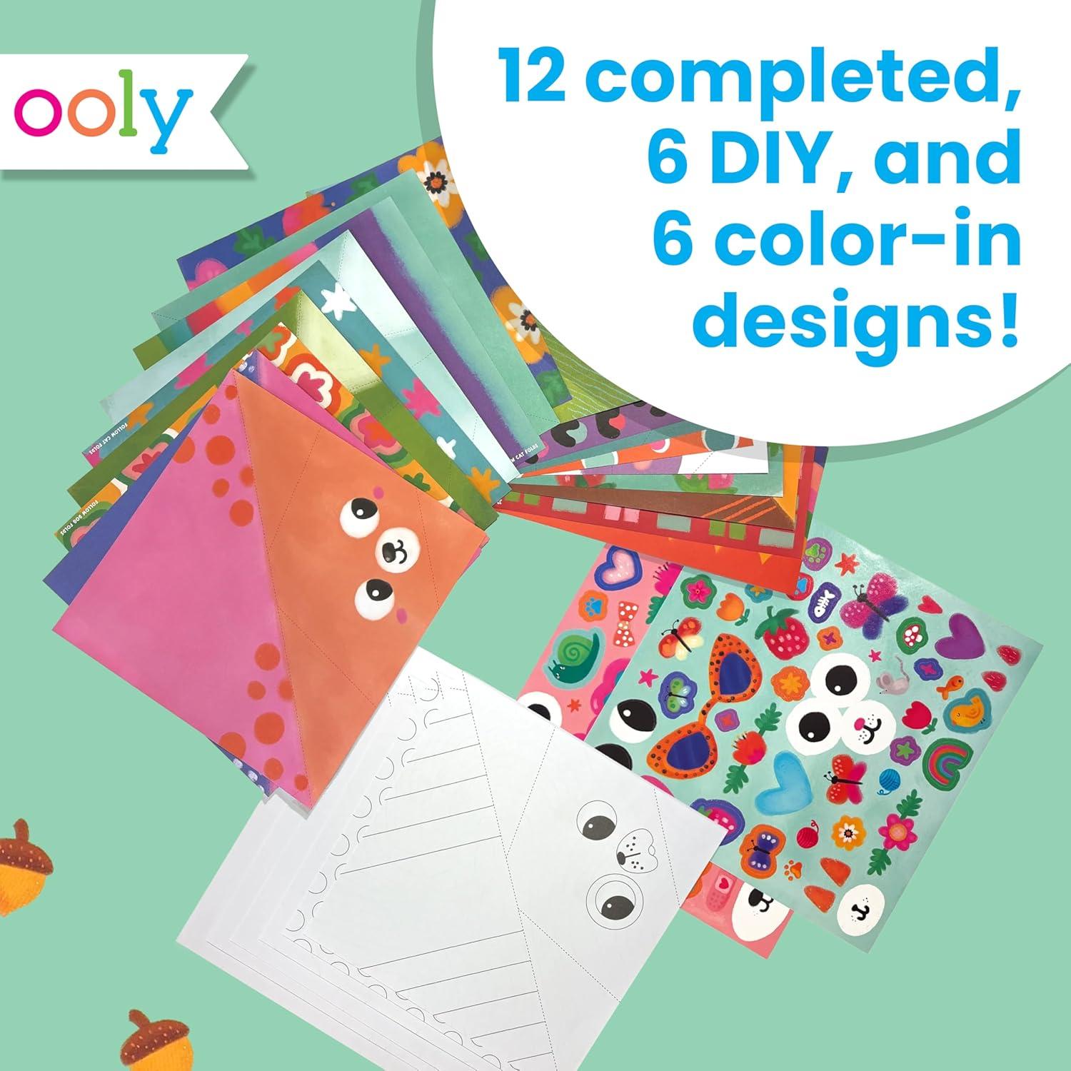 image:imageOoly DIY Paper Kit 24 Fortune Teller Designs amp Stickers Kit Includes 12 Completed 6 Blank and 6 Colorin Folding Fortune Teller Activity Gifts for KidsOrigami Pets