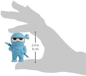 image:imageOoly Ninja Erasers Set of 3 Blue Red and Black Colors 175 Tall